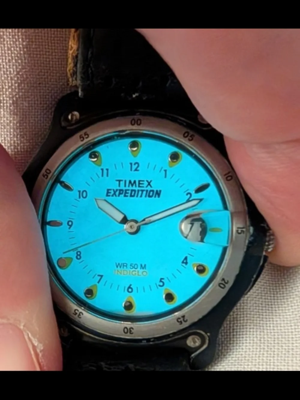 Timex Expedition Working Women's Black Leather Strap Watch